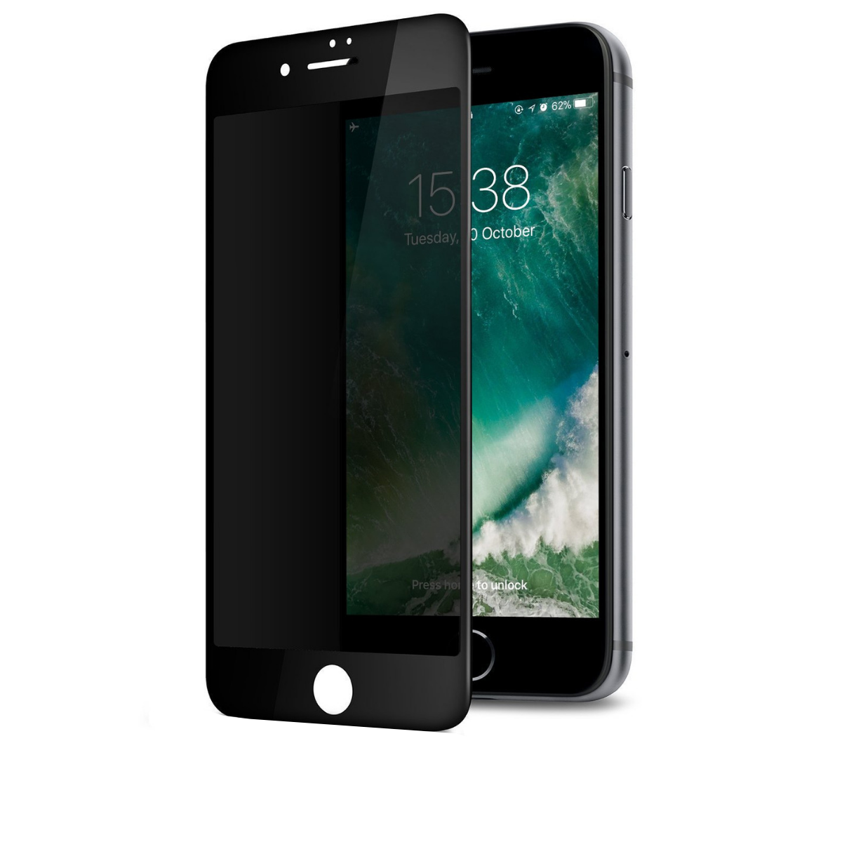 Защитное стекло Glass Privacy Glass для Iphone 6 Plus/6S Plus Black (4293)