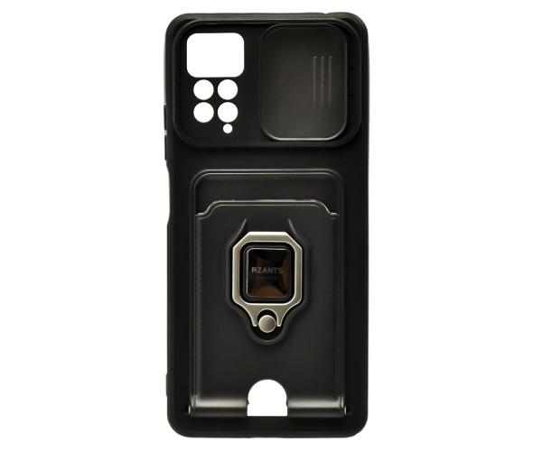 Силиконовый чехол-накладка Rzants Slide с металлическим кольцом для Xiaomi Redmi Note 12 Pro 4G Черный Силиконовый чехол-накладка Rzants Slide с металлическим кольцом для Xiaomi Redmi Note 12 Pro 4G Черный