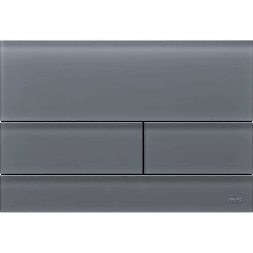 Панель смыва с двумя клавишами TECE для унитаза TECEsquare стекло Серый матовый (9240826)