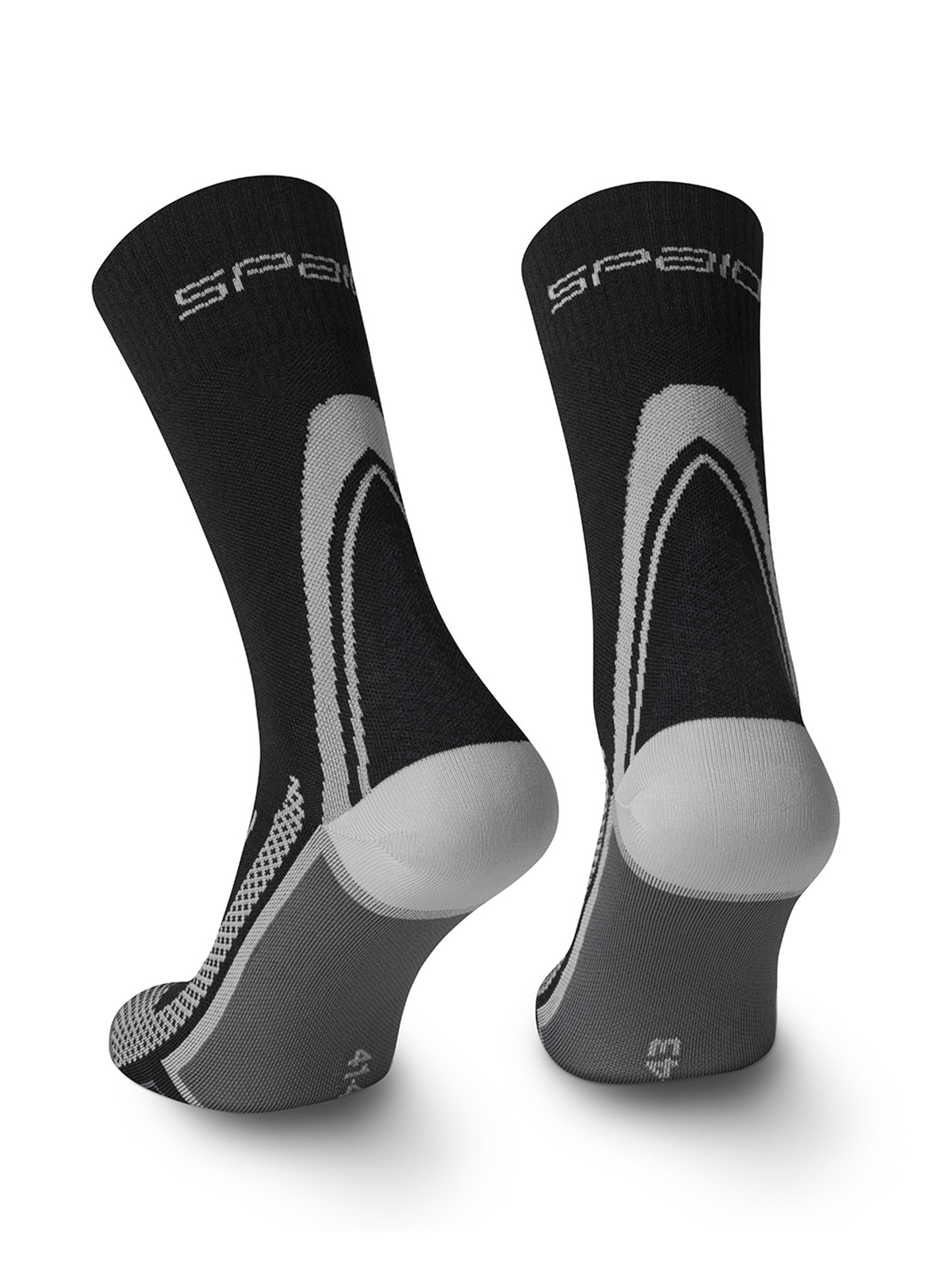 Носки трекинговые термоактивные Spaio Trekking COMPRESSION 01 р. 41-43 Черный/Серый (5901282514306) - фото 2