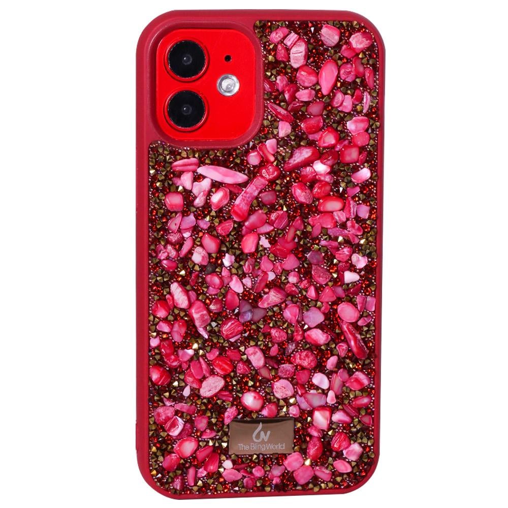 Чохол для Apple iPhone 12 Mini Bling World Stone Diamond Series Red