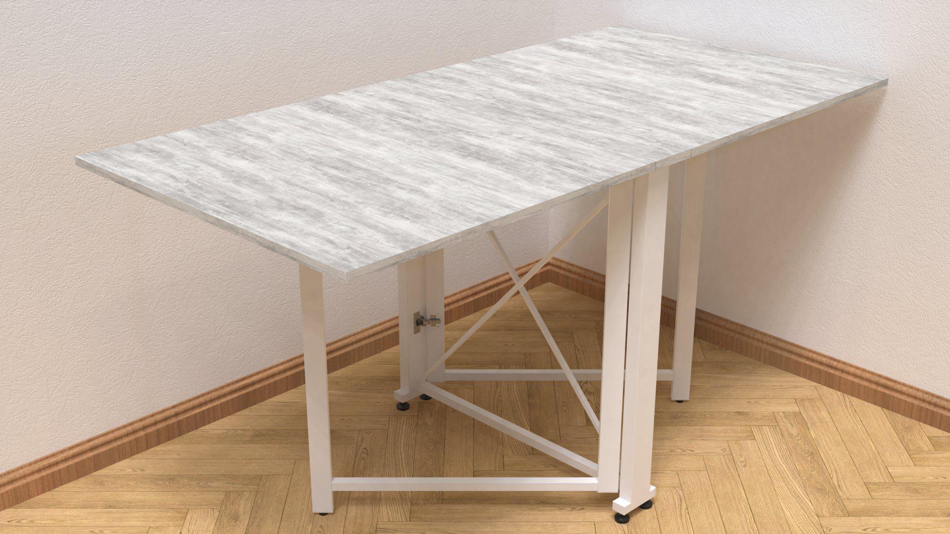 Стол-книжка B:B Орион 2 Ferrum-decor 750x1520x730 см металл Белый/ДСП Урбан Лайт (ORI214)