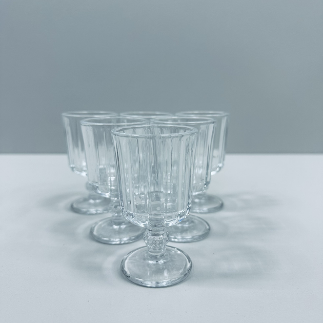 Набор рюмок на ножках Страйп 55 мл 6 шт. Прозрачный (102-894) - фото 2 Набор рюмок на ножках Страйп 55 мл 6 шт. Прозрачный (102-894) - фото 2
