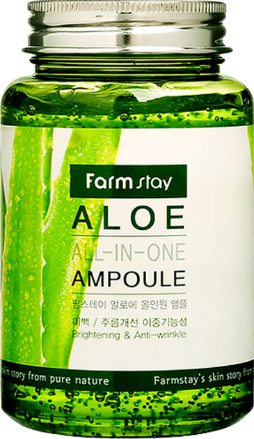 Сироватка для обличчя з екстрактом алое FarmStay Aloe All-In-One Ampoule