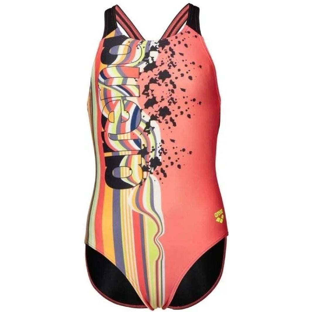 Купальник слитный детский Arena PALETTE SWIMSUIT SWIM PRO BACK 164 см Кораллово-черный (007918-350)