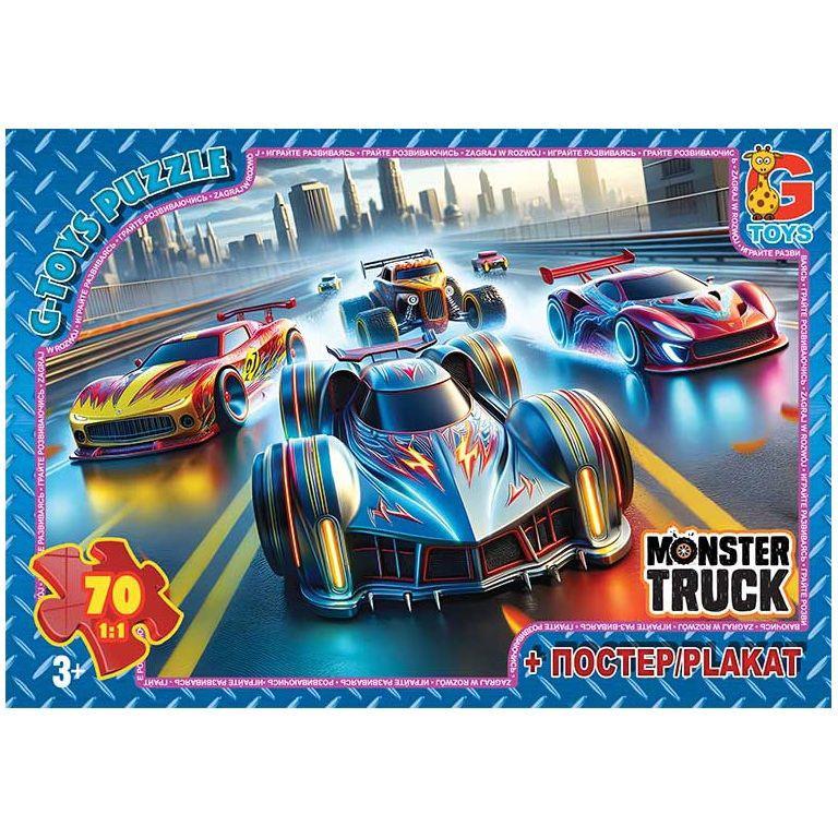 Пазлы детские картонные G-Toys Монстер-траки 70 эл. (IP-177-P-719)