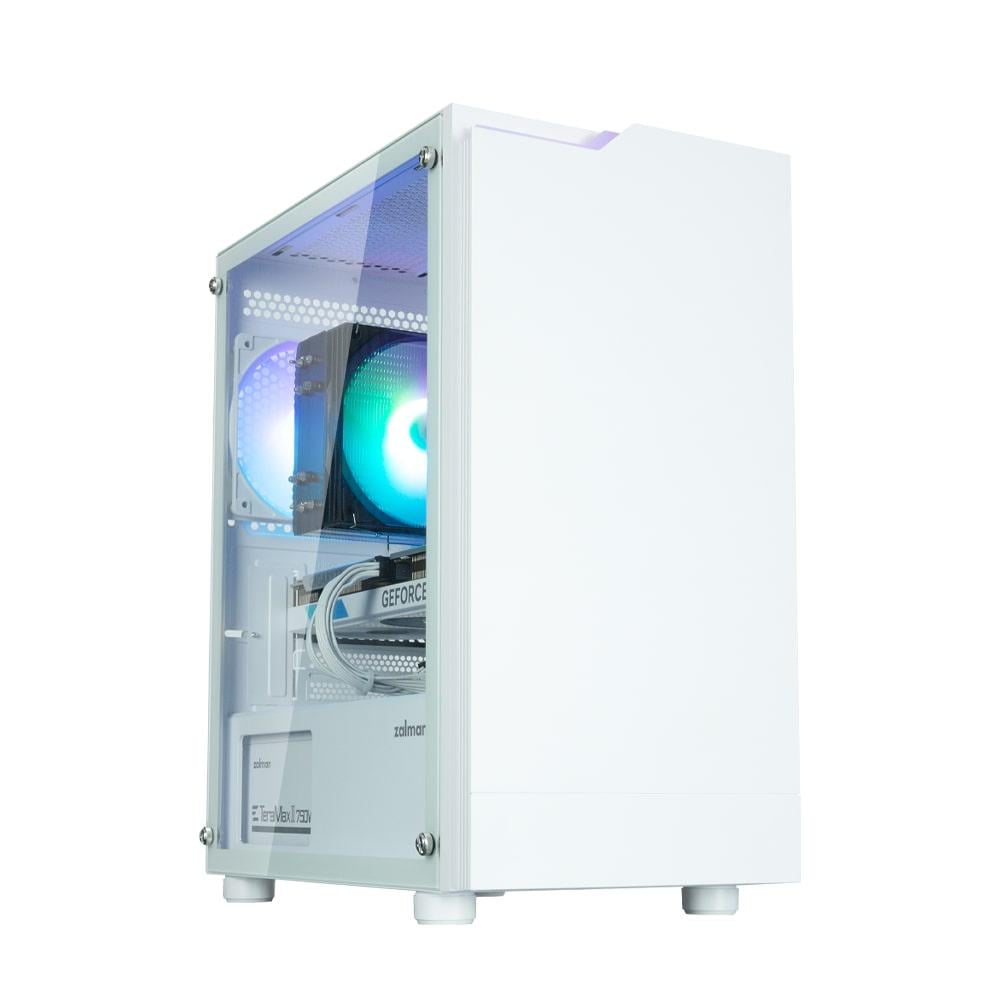Корпус для компьютера Zalman T4 Plus Mini-Tower mATX/Mini-ITX no PSU Белый (T4PLUSWHITE)