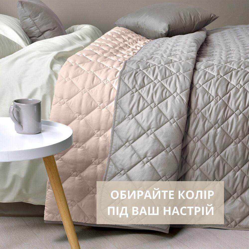 Покривало IDEIA Стиль Cube 180х210 см Сірий/Бежевий - фото 3 Покривало IDEIA Стиль Cube 180х210 см Сірий/Бежевий - фото 3