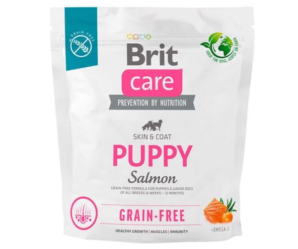 Корм сухий для щенят Brit Care Dog Grain-free Puppy з лососем беззерновим 1 кг