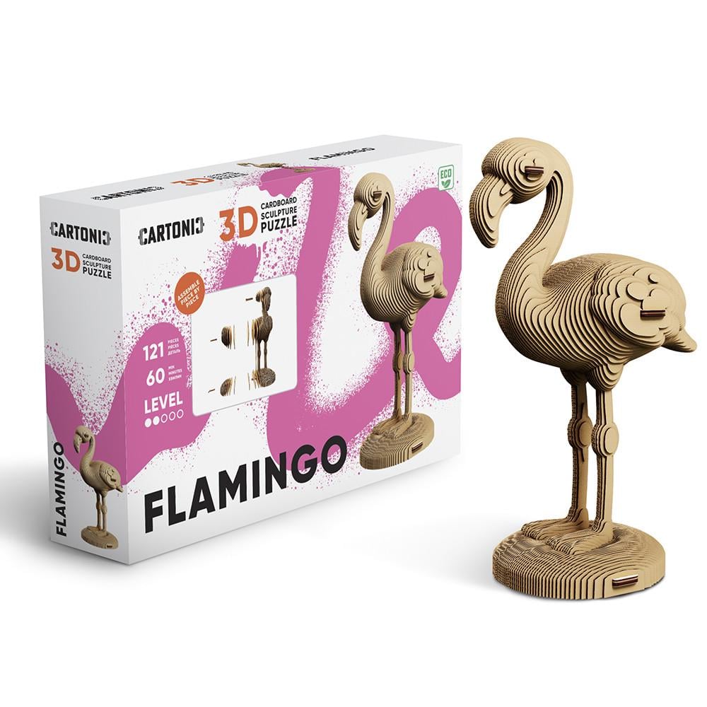 Пазл-конструктор 3D картонный Cartonic 3D Puzzle FLAMINGO Фламинго (33394539)