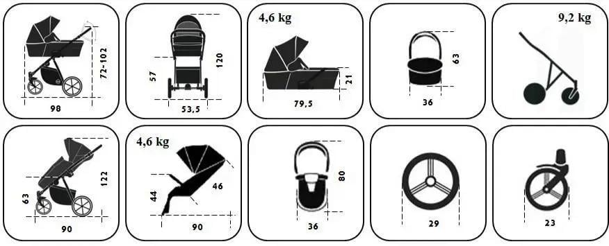 Коляска Angelini Respect Шоколадний (25157203) - фото 3 Коляска Angelini Respect Шоколадний (25157203) - фото 3