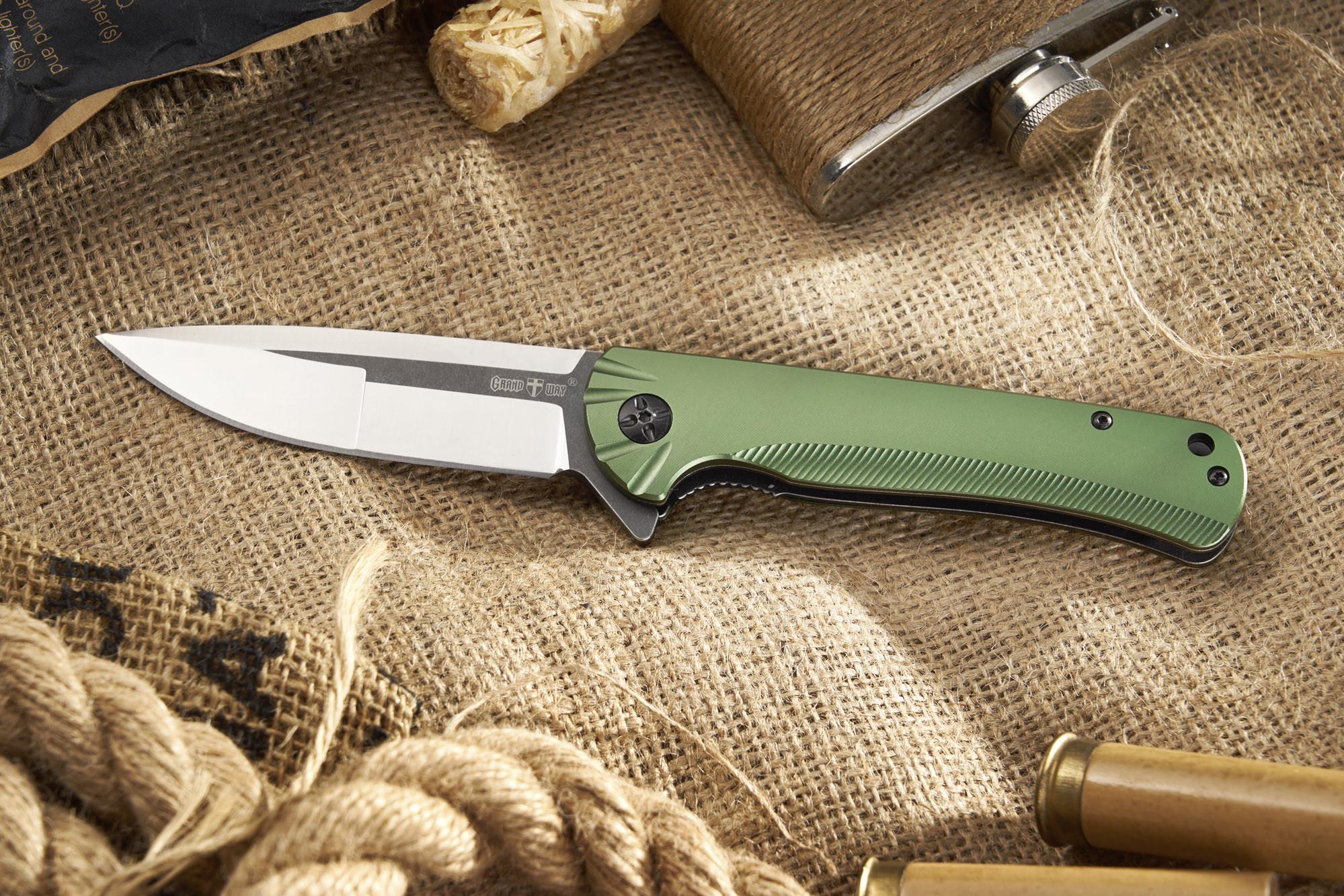 Нож складной туристический Grand Way WK 06203 с подшипником