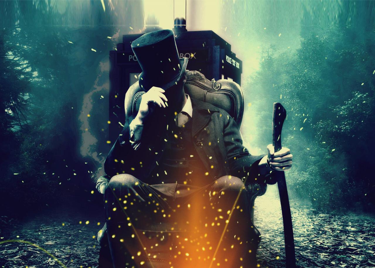 Картина постер Gee! Doctor Who доктор кто на кресле 60х40 см DW 09.083