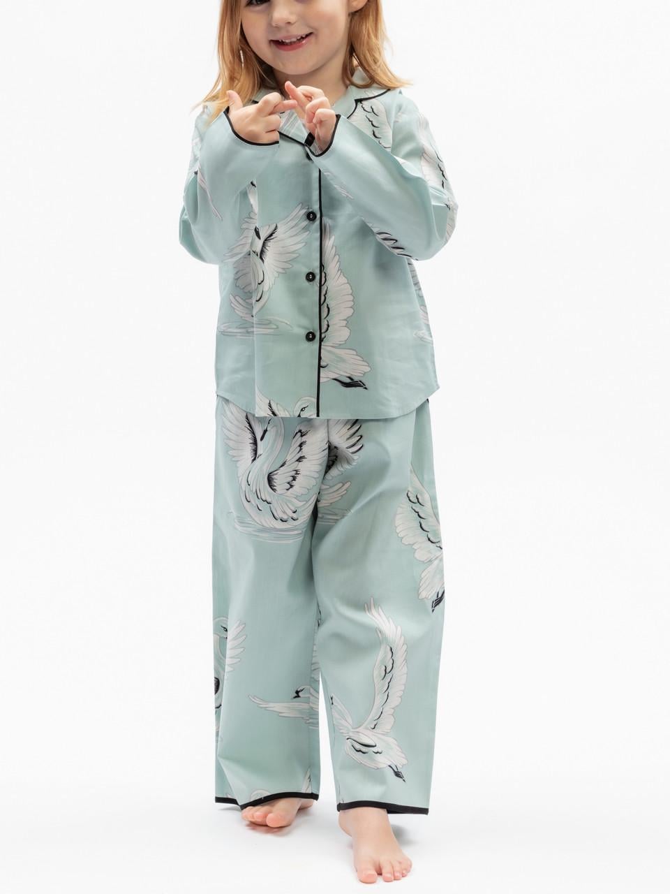 Пижама для девочки CYBERJAMMIES Grace 7287 мягкая ткань 12-13 лет /158 см Мятный с принтом лебедей (3172439675)