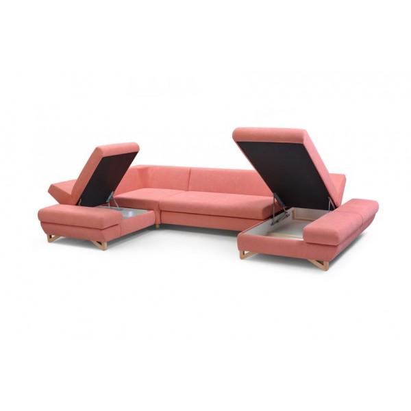 Диван угловой раскладной Perfect Home Avesta IV натуральное дерево ДСП/ткань Primo 52 Розовый (49574) - фото 3 Диван угловой раскладной Perfect Home Avesta IV натуральное дерево ДСП/ткань Primo 52 Розовый (49574) - фото 3
