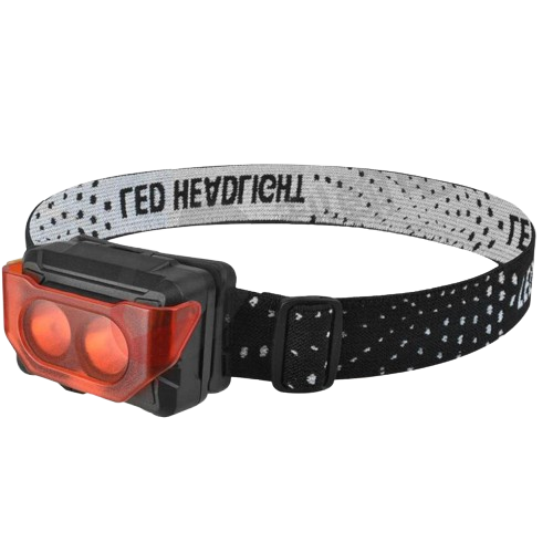 Фонарь на голову 2029-2COB 2 ярких COB-светодиода 3 батарейки AAA Черный (623517)