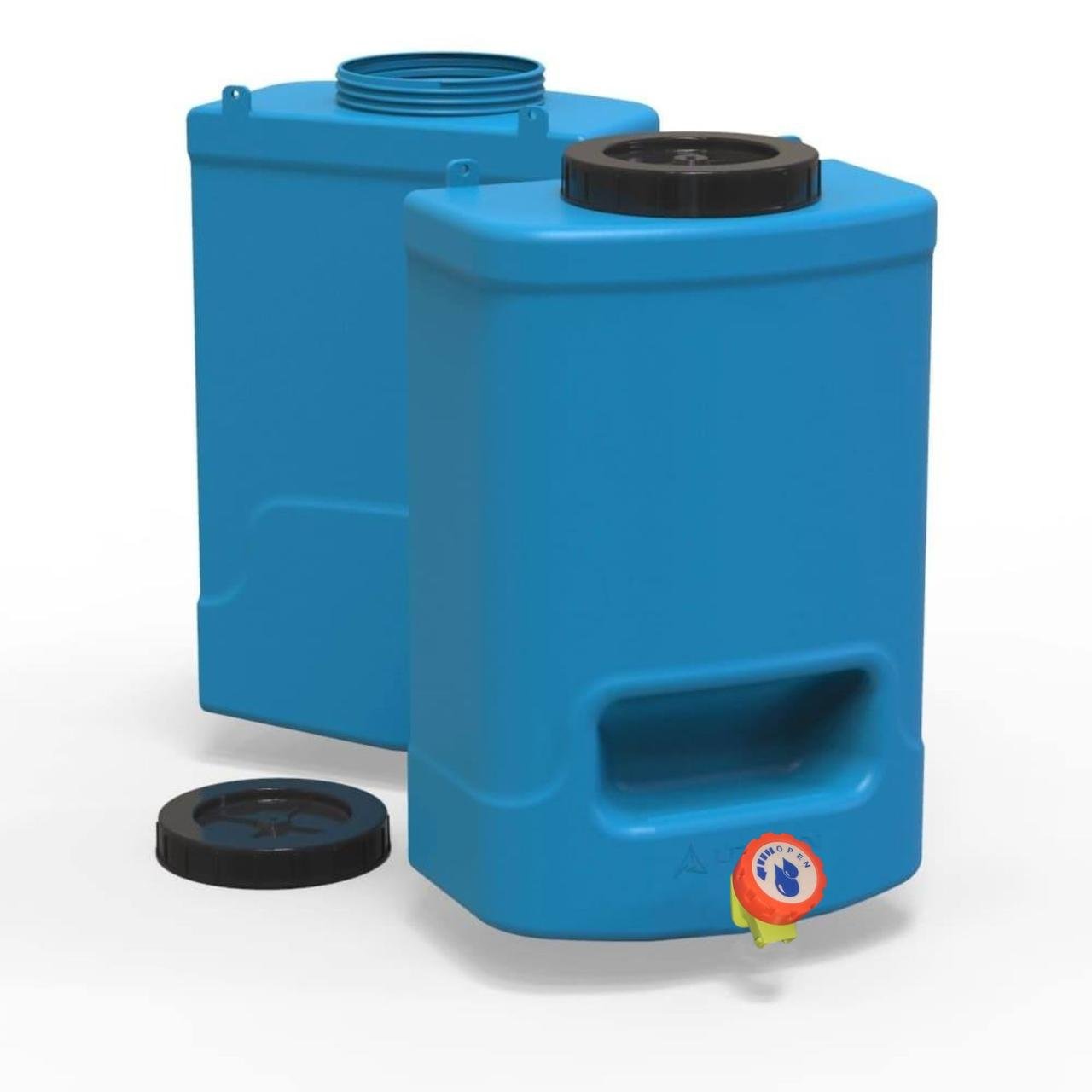 Умывальник Litolan с вентильным краном и мыльницей 20 л Синий - фото 3