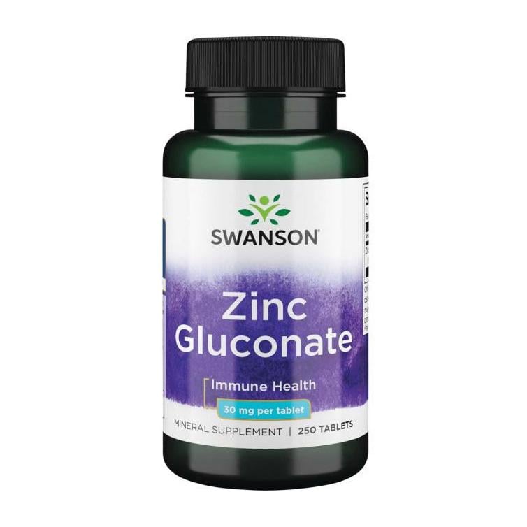 Цинк глюконат Swanson Zinc Gluconate 30 mg 250 табл.