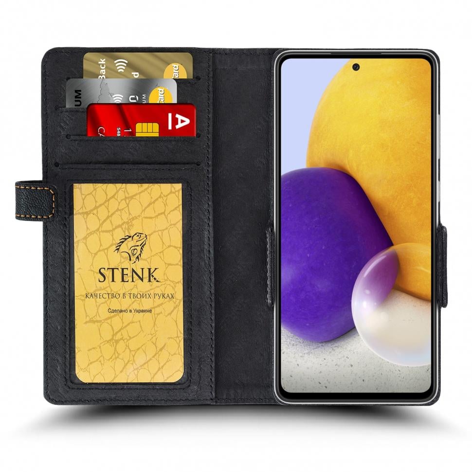 Чехол книжка Stenk Wallet для Samsung Galaxy A72 Черный (68894)