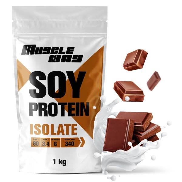 Изолят соевого протеина MuscleWay 90% в порошке Молочный шоколад на 30 порций 1 кг (21-125-soy-mw-rs1.msh)