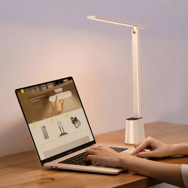 Настольная лампа BASEUS Smart Eye Reading Desk Lamp DGZG-02 2200 mAh White - фото 2