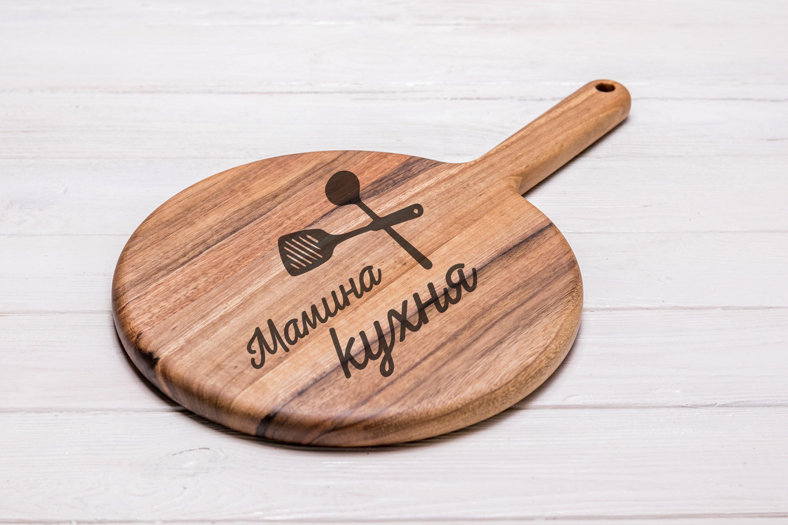 Дошка EcoWalnut кухонна з натурального дерева з лого L (EK-17.2)