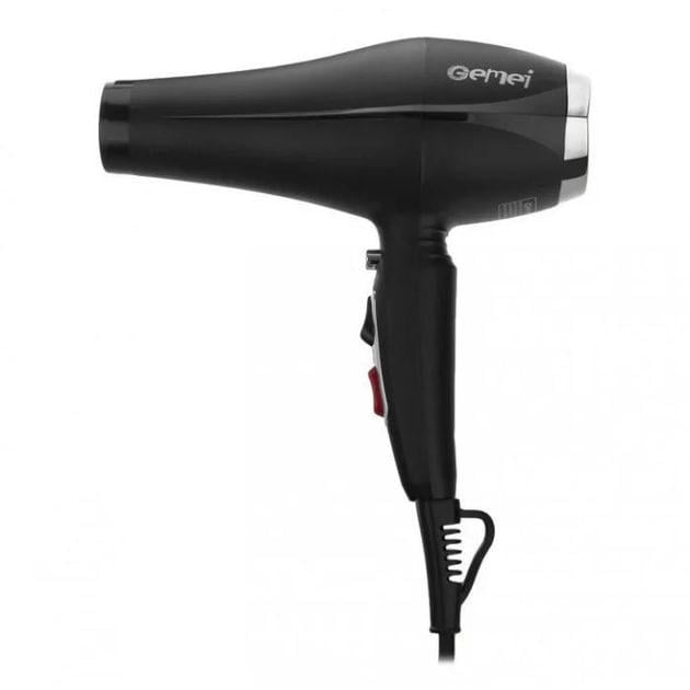 Фен для волос Gemei GM-1801 2500 Вт Черный (27507119) Фен для волос Gemei GM-1801 2500 Вт Черный (27507119)