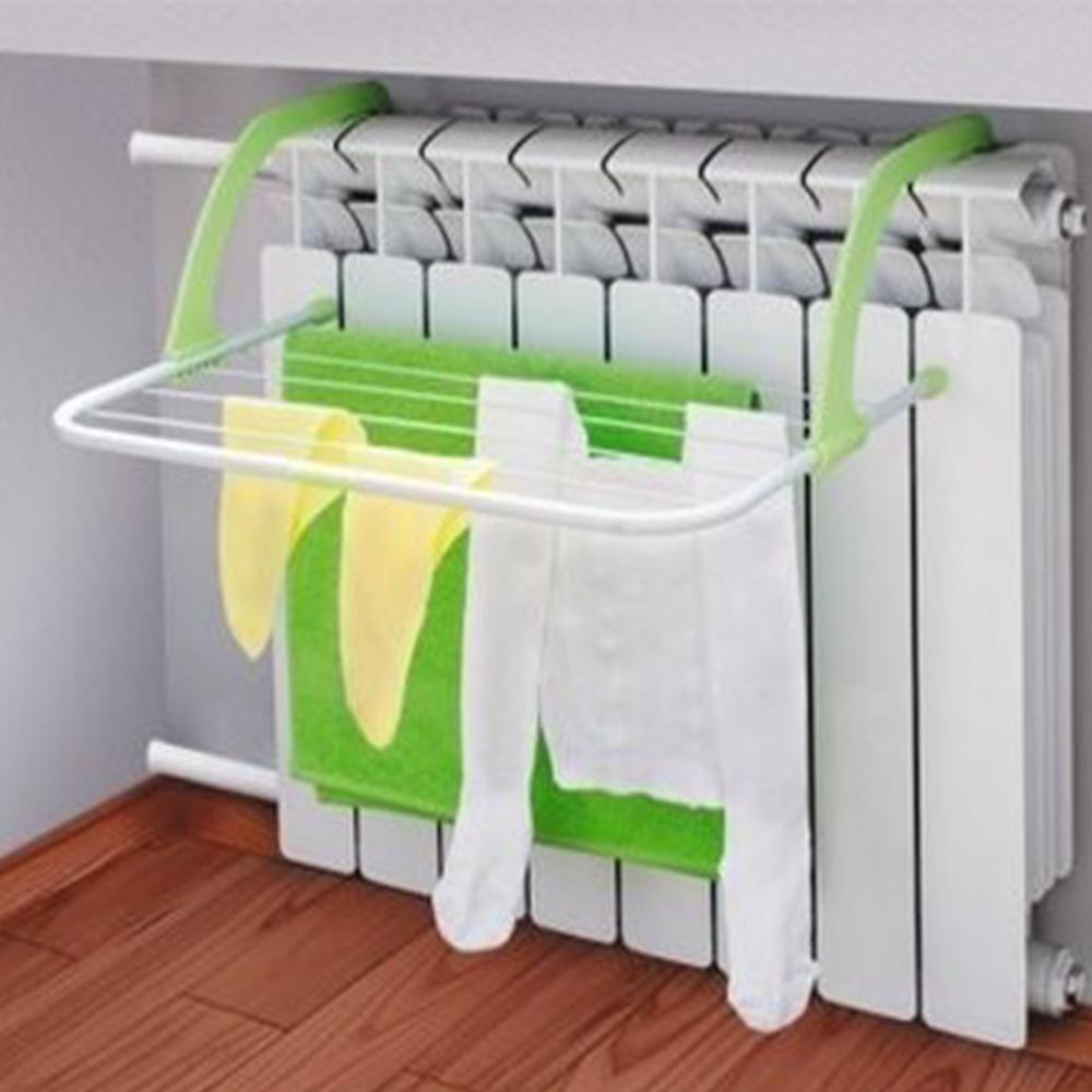 Сушарка для білизни SmartUS Fold Clothes Shelf навісна для одягу на батарею Зелений (V3744) - фото 4