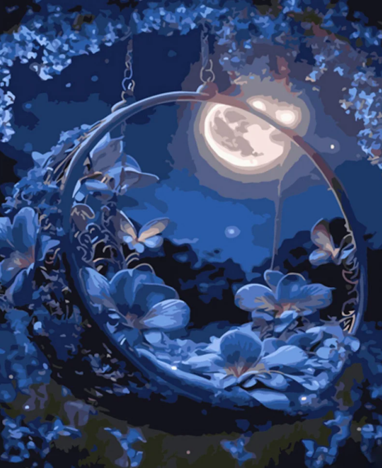 Картина по номерам Strateg Качели под луной 40x50 см (GS901)