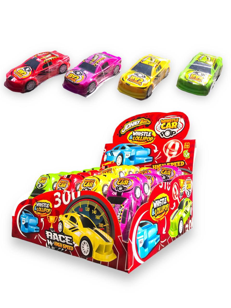 Леденец фруктовый с игрушкой Johny Bee Whistle car pop Машинка + свисток 24 шт. (00000004208) Леденец фруктовый с игрушкой Johny Bee Whistle car pop Машинка + свисток 24 шт. (00000004208)