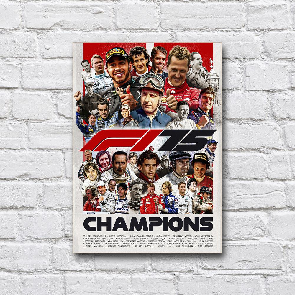 Постер дерев’яний Чемпіони Формули-1 210х297 мм (26274646)