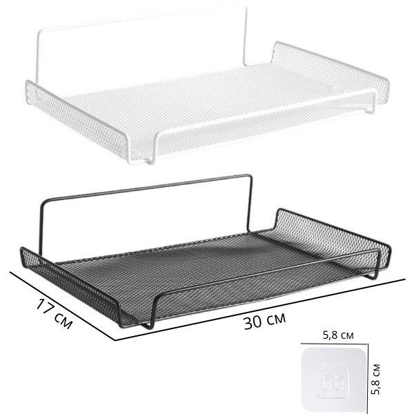 Полички M00660-1 металеві з самоклейним кріпленням 2 шт. Білий - фото 6 Полички M00660-1 металеві з самоклейним кріпленням 2 шт. Білий - фото 6