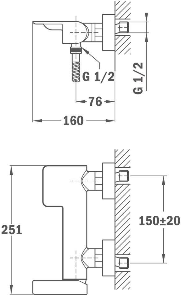 Смеситель для душа Teka Formentera (62231020BC) - фото 3 Смеситель для душа Teka Formentera (62231020BC) - фото 3