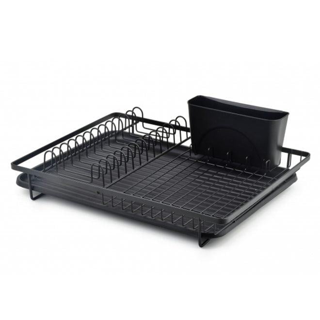 Сушилка для посуды металлическая Flora Basic Kitchen Черный (35899)