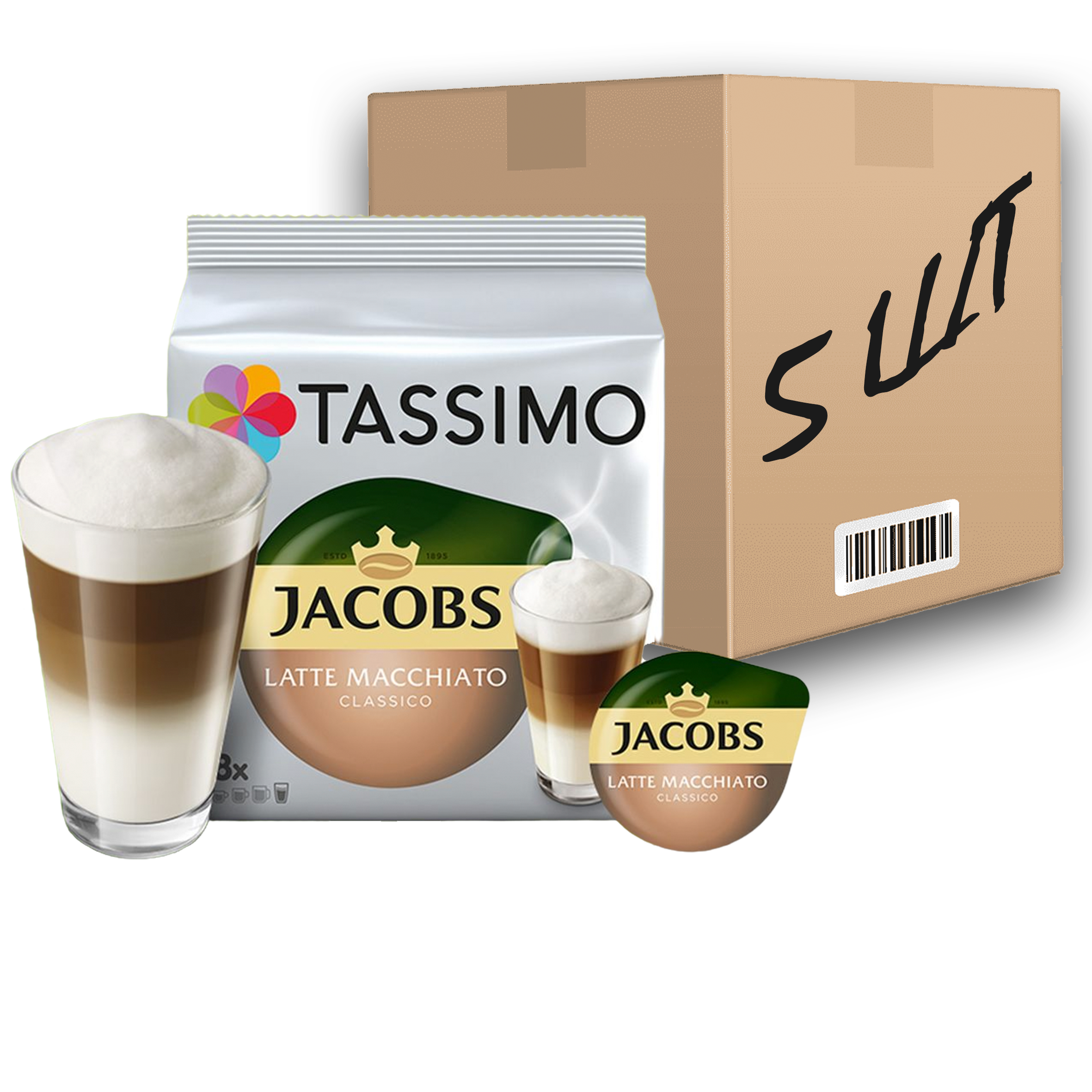 Кофе в капсулах Jacobs Tassimo Latte Macchiato Classico 8 шт. 5 уп. (optAr200010) Кофе в капсулах Jacobs Tassimo Latte Macchiato Classico 8 шт. 5 уп. (optAr200010)