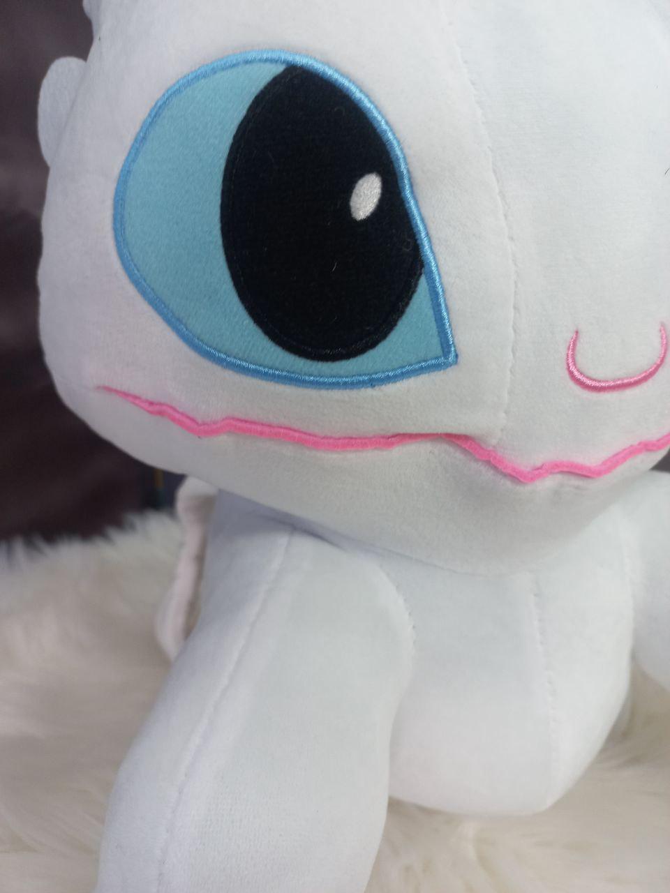 Мягкая игрушка дракон Беззубик дневная фурия Как приручить дракона 40 см Белый (9082/40) - фото 5