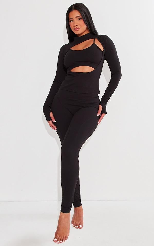 Леггинсы Pretty Little Thing CNJ7174 L Черный