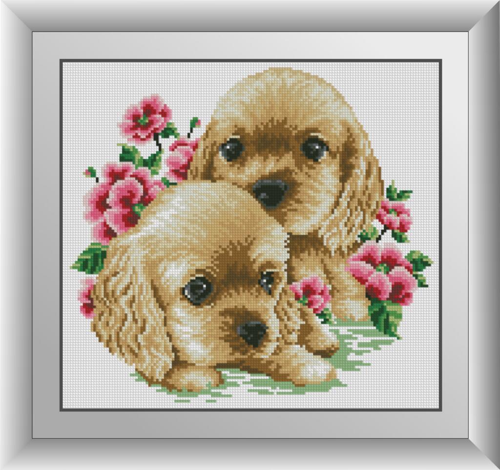 Алмазная мозаика Dream Art Кокер-спаниели 33x36 см (DA.30275)