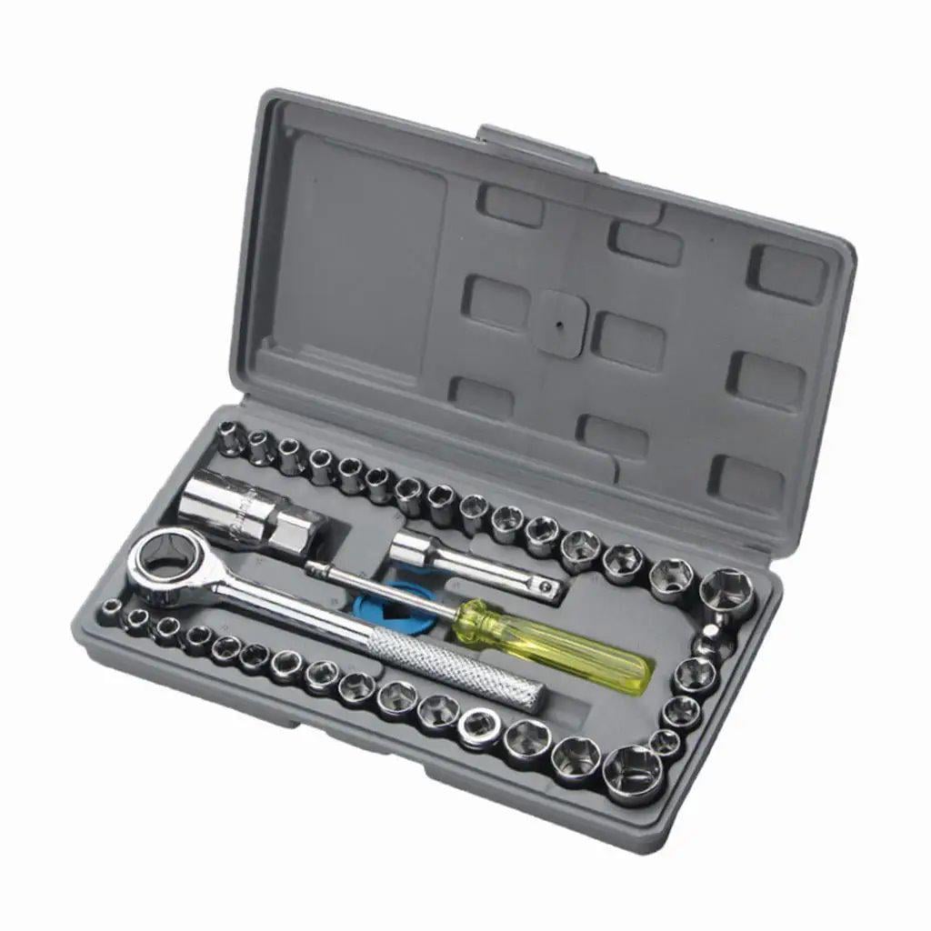 Набір торцевих головок з тріскачкою Combination Socket Wrench Set у пластиковому кейсі 40 шт.
