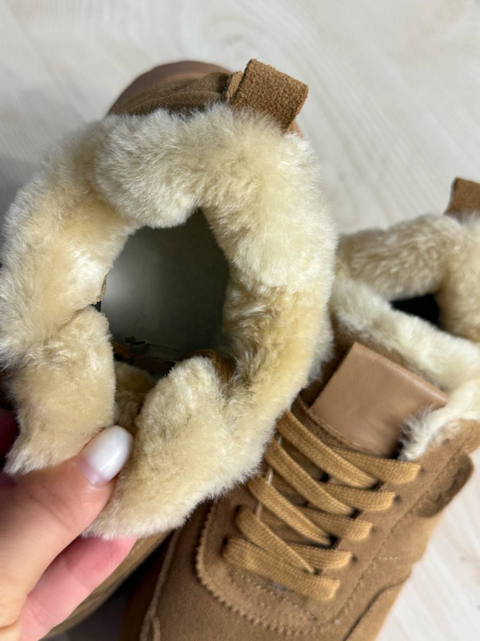 Кроссовки женские Hengji U-2 натуральная замша утепленные мехом р. 37 Коричневый (5288) - фото 5 Кроссовки женские Hengji U-2 натуральная замша утепленные мехом р. 37 Коричневый (5288) - фото 5