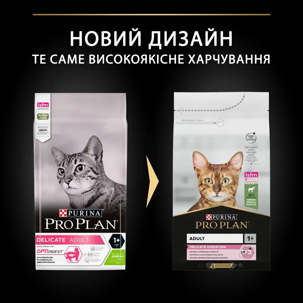 Сухий корм для котів з чутливим травленням Pro Plan Delicate Lamb ягня 1,5 кг (7613035846685) - фото 4