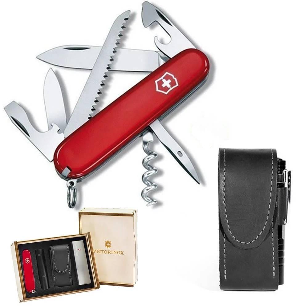 Комплект нож швейцарский Victorinox Camper 1.3613/чехол с фонариком