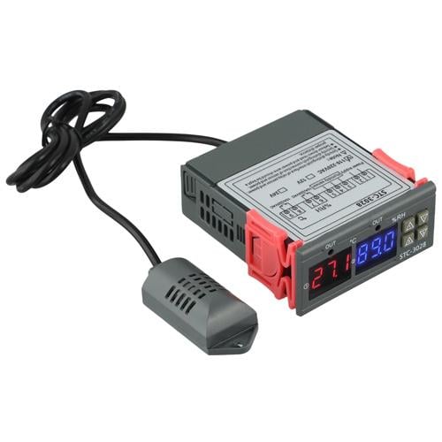 Регулятор температуры и влажности цифровой STC-3028 2 реле -20 - 80 °С 220V 10А (1046530)