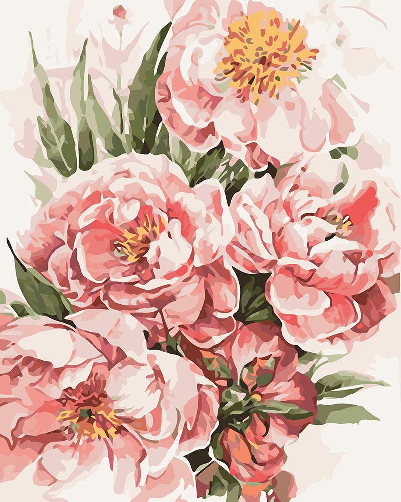 Картина по номерам Идейка "Пионы для любимой" 40х50 см (KH3046)