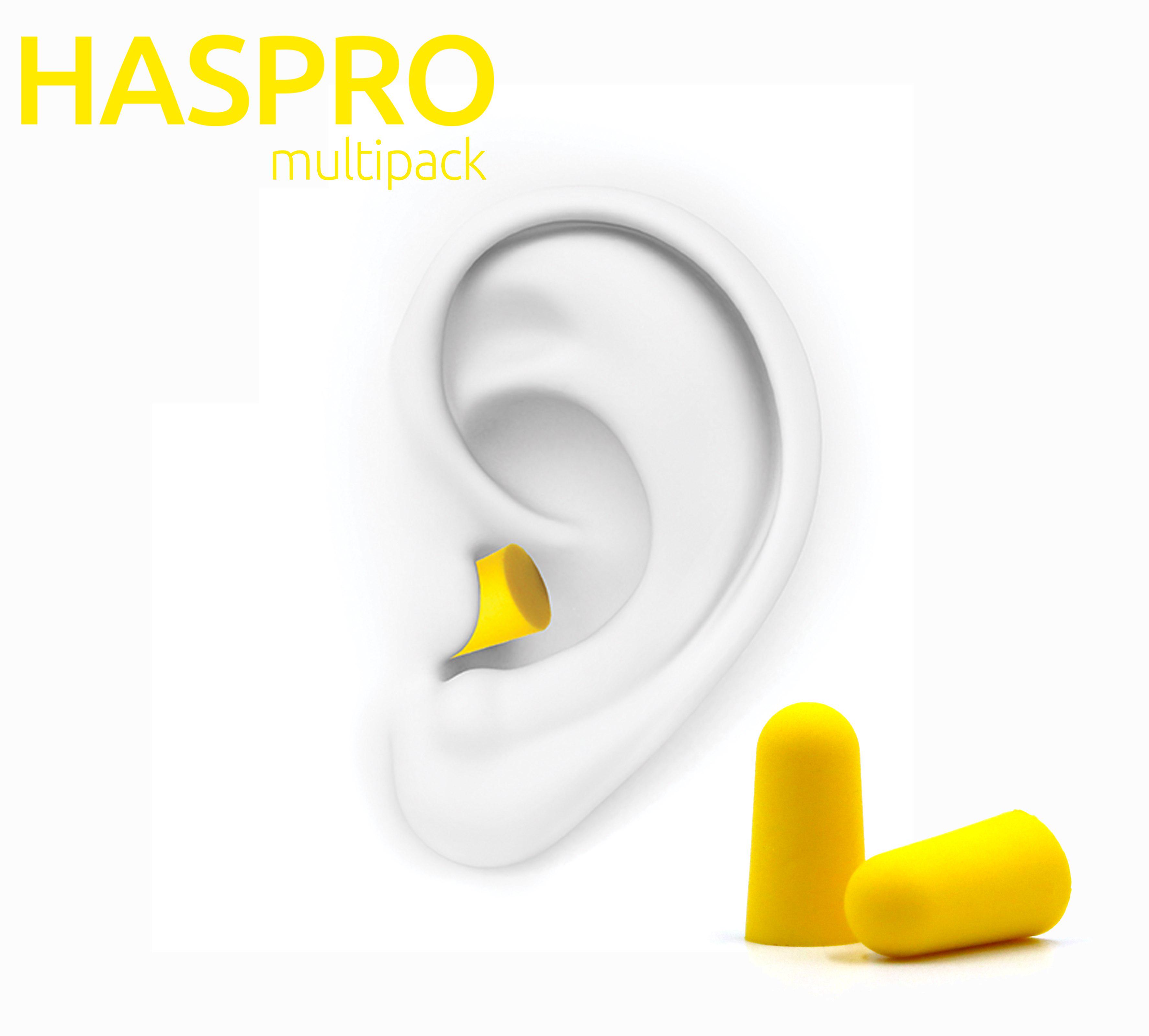 Беруши для сна пенные HASPRO TUBE50 SNR 38 дБ Желтый 50 пар (1122-02) - фото 4
