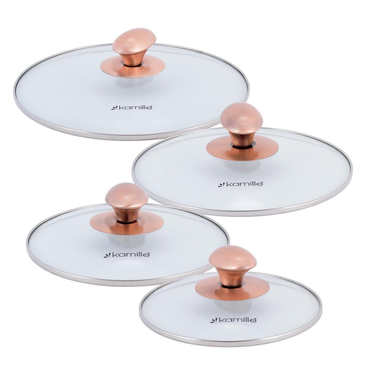 Набір каструль із кришками Kamille КМ-4937 із нержавіючої сталі з 8 предметів Сталевий (150-84-4937) - фото 6
