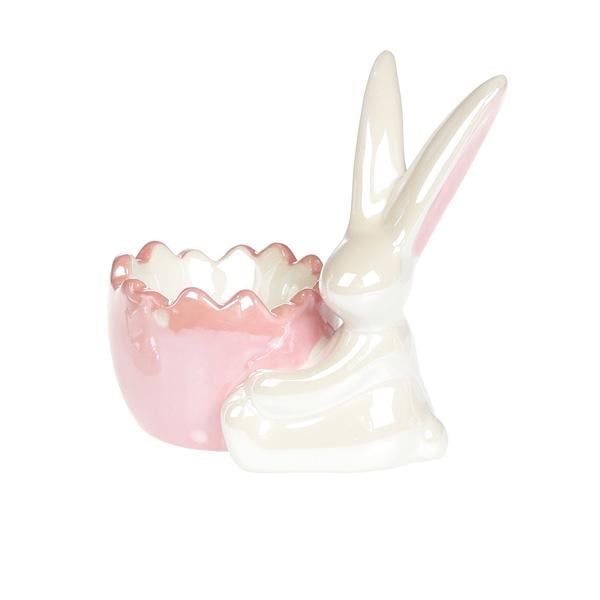 Подставка для яйца керамическая BonaDi Зайка Розовый (733-307)