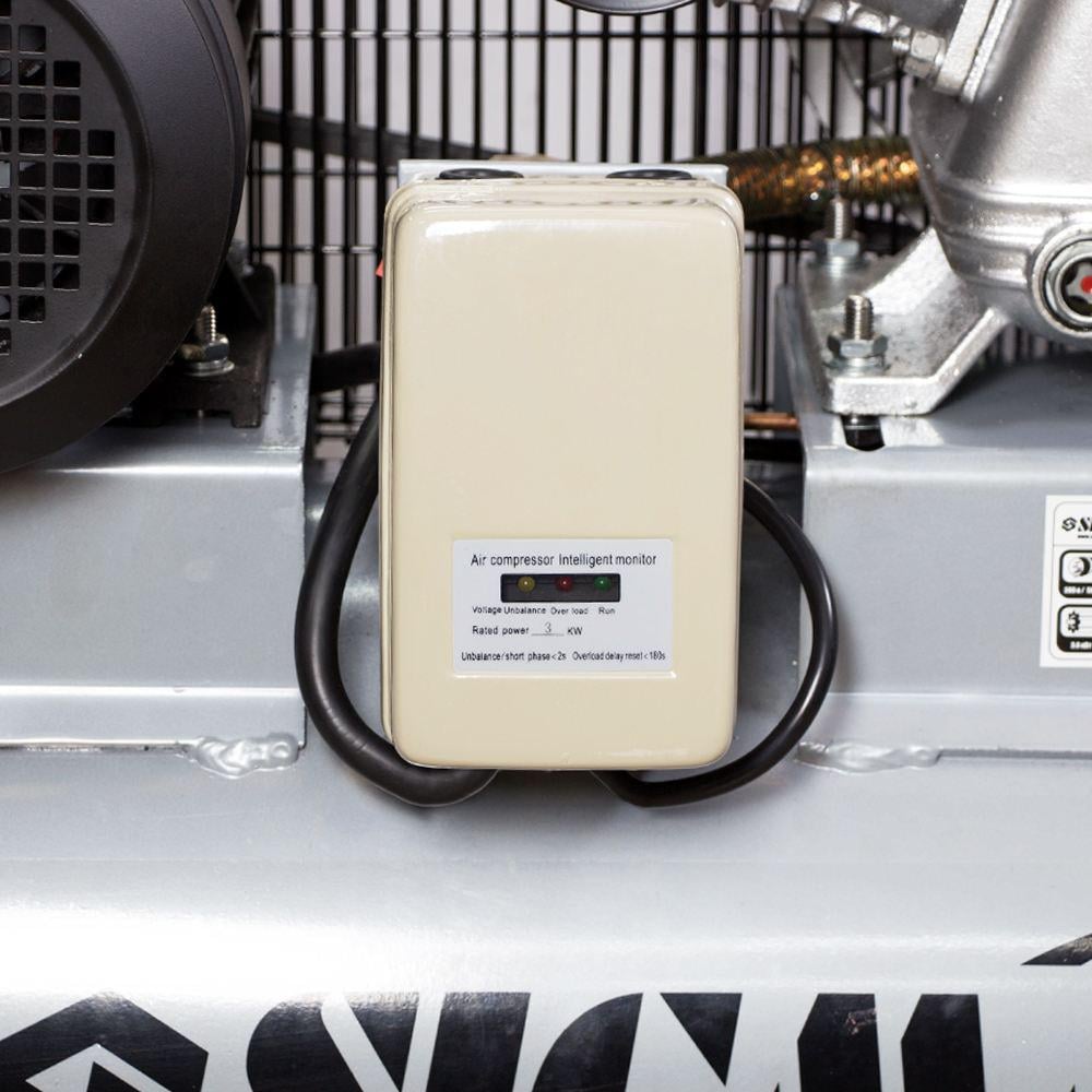 Компресор ремінний трициліндровий 380В 3кВт 610л/хв 10бар 135л SIGMA (7044711) - фото 4