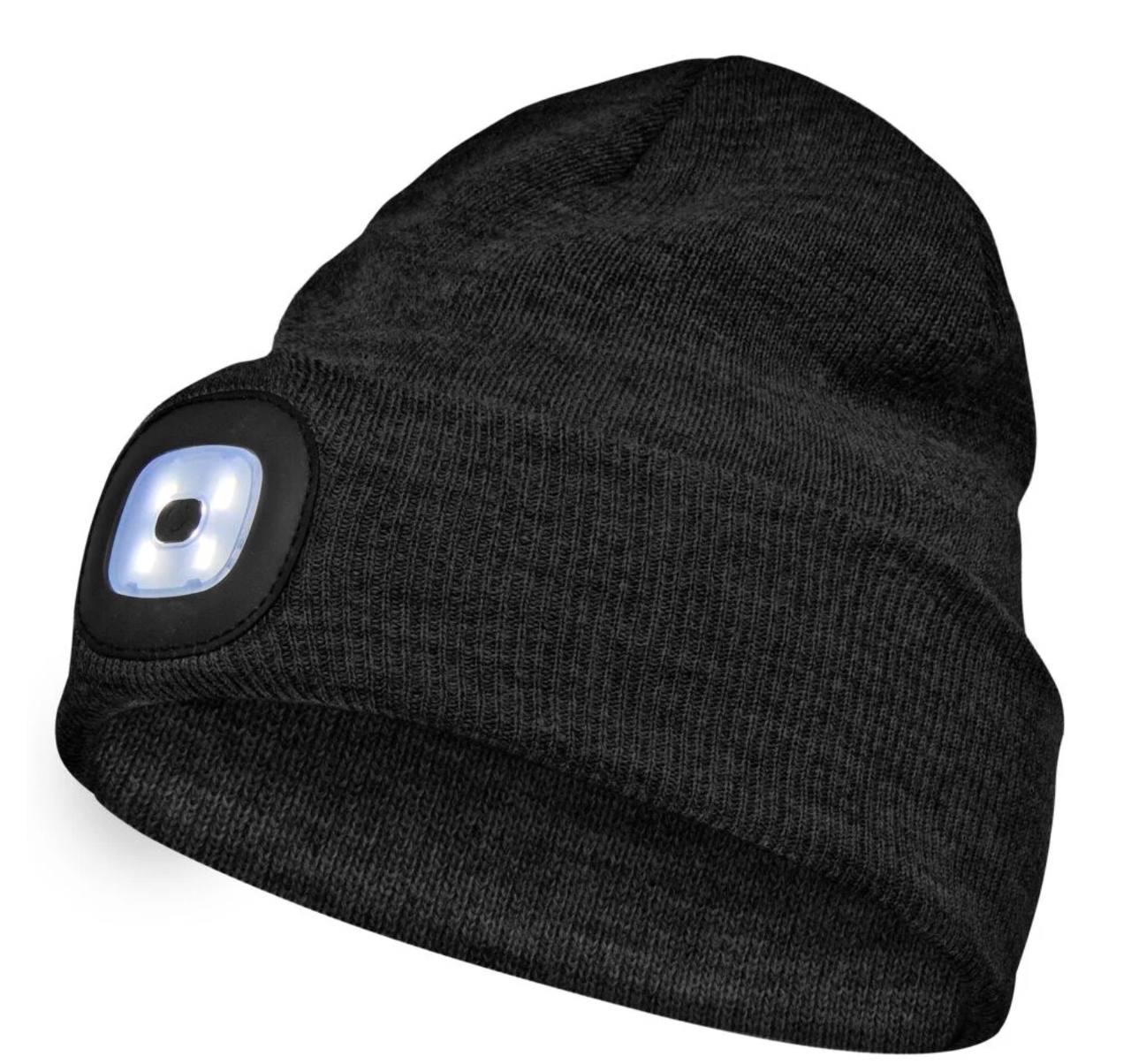 Шапка с LED c подсветкой Black