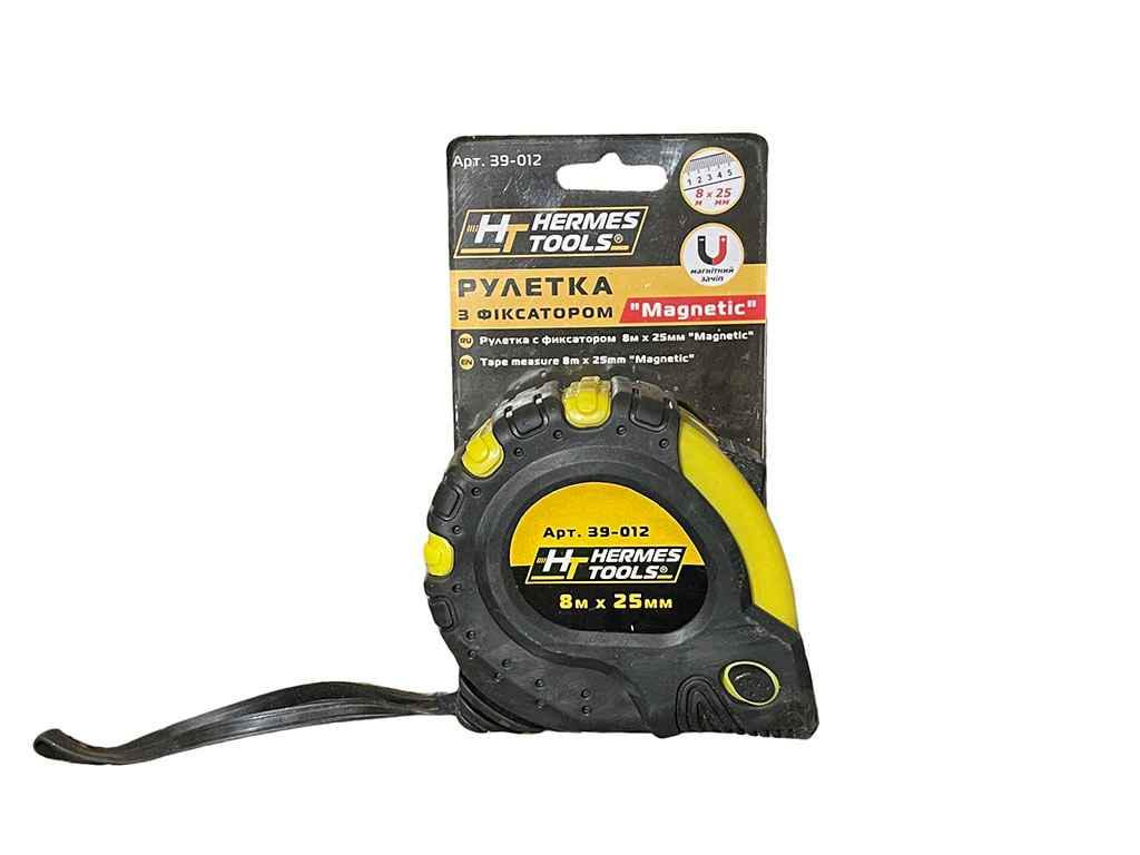 Рулетка HT TOOLS с фиксатором Magnetic L 8 м 25 мм (988569)